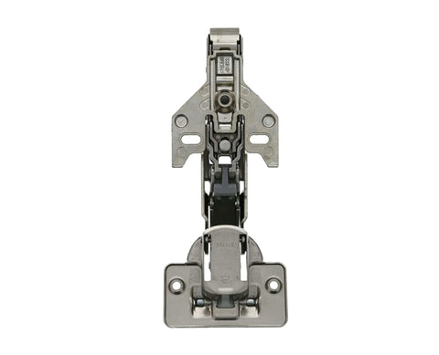Front view of ✝️ 1-Pack Wide Angled Hinge 170 Degree, FACE Frame Application, Full Overlay with 0mm Face Frame Plate (2 - Set) 170°.