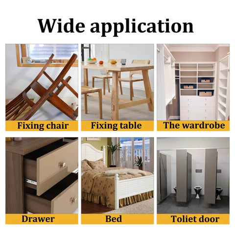 Applications for 8 Sets 4 Inch Stainless Steel Flat Plate Straight Bracket Flat Metal Brace Bracket on furniture and fixtures.