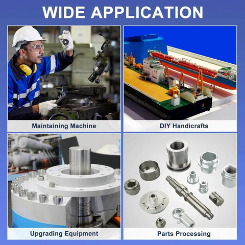 Collage showing applications of 8 Pieces 304 Stainless Steel Spacer 8mm ID x 12mm OD x 12mm Length with machines and parts.