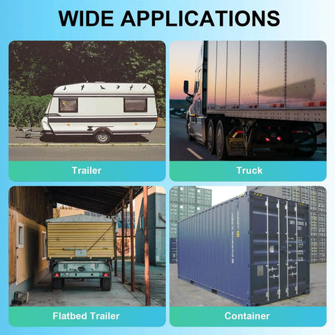 Wide applications of the sturdy 14-gauge steel trailer latch kit on a trailer, truck, flatbed trailer, and container for secure cargo.
