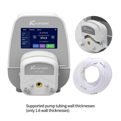 UIP WIFI E affordable intelligent high flow peristaltic pump stepper motor 100V-240VAC adjustable dosing pump 0.5-1500ml/min touch screen control with tubing display