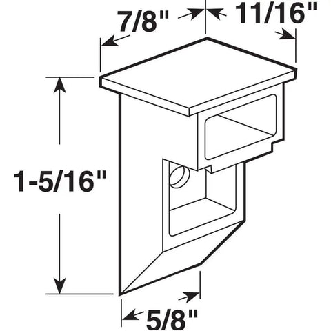 White Plastic Window Channel Balance Sash Cams For Hung Windows One And Five Sixteenths Inch Size Two Pack Replacement Hardware