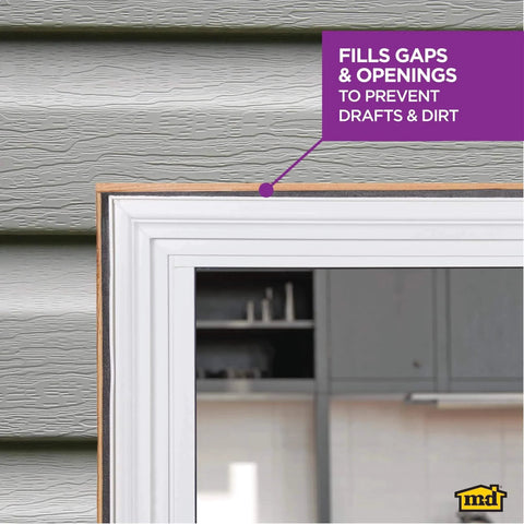 Versatile Gray Foam Backer Rod Set 1/2in x 20ft sealing window gaps to prevent drafts and dirt. Essential Caulk Saver for Sealing Concrete Gaps.