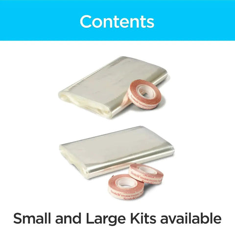 Indoor Window Insulation Kit For Five 3x5 Windows With Heat Shrink Film And Mounting Tape, includes film and Scotch tape