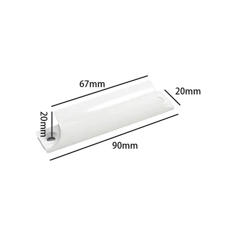 2 Pack 3-Inch Hole Center Window Sash Lift Handles With Mounting Screws In White, Durable Aluminum Alloy Construction With Rust Resistant Matte Finish