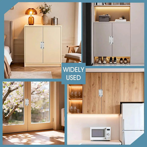 Three Pack Window Sash Lock Set For Sliding Windows Replaces Latches On Single Hung And Double Hung White Cam Lock for storage cabinets and sliding doors.