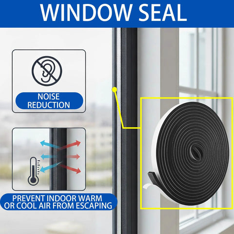 Smoker gasket seal roll, 1/2 in x 1/8 in, 20 ft, black felt, self-adhesive for BBQ grill pit
