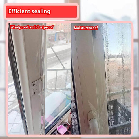 Window Weather Sealing Tape, 3 Inch x 165 FT(55 Yards), sealing window from moisture and drafts, clear tape applied on window edges.