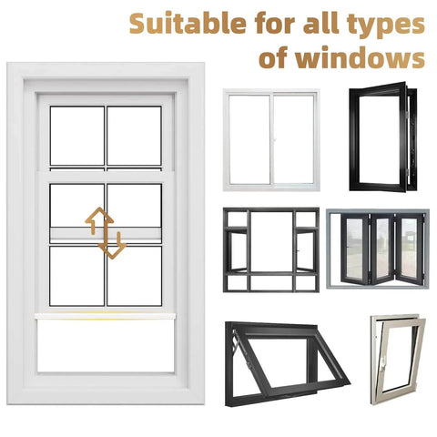118” Wedge-Shape Foam Window Weather Stripping for all window types in white, illustrating door seal strip compatibility.