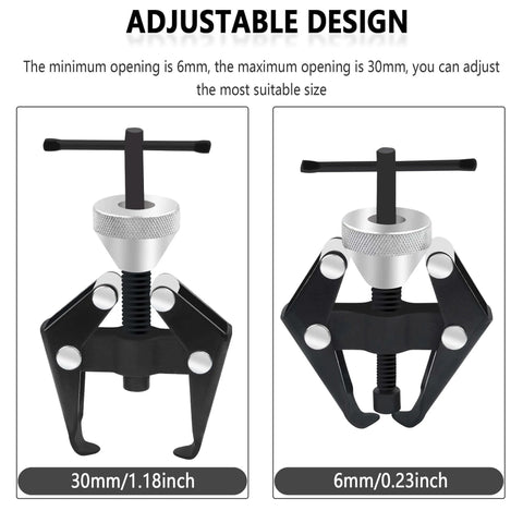 Adjustable design of Windshield Wiper Arm Removal Tool Kit with professional bearing puller and battery terminal puller.