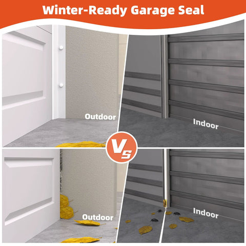 Elvone garage door seal top and sides, 40 ft, white TPE weatherstripping for indoor and outdoor use