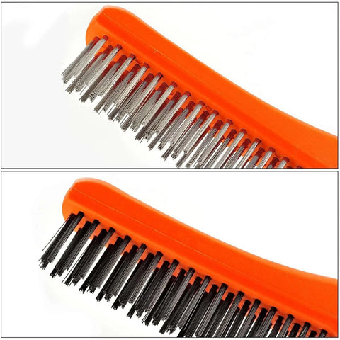 Wire Brush Set, Heavy Duty Stainless Steel and Carbon Steel Wire Brushes for Cleaning Rust, Grill, Dirt, Paint Removal