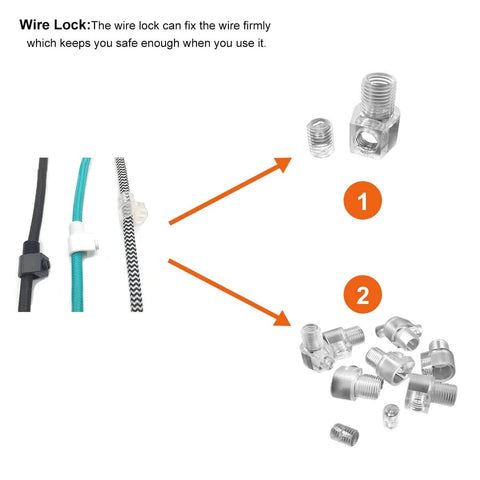 Familio Retro Lamp Socket Replacement Kit With 5100 Cable Glands Strain Reliefs Connectors Cord Grips 50 Pack Black