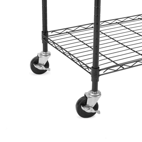 Heavy Duty Shelf Caster Wheels Set Of Four For Wire Shelving With Stem Size One Quarter By Twenty Thread And Smooth Rolling Wheels