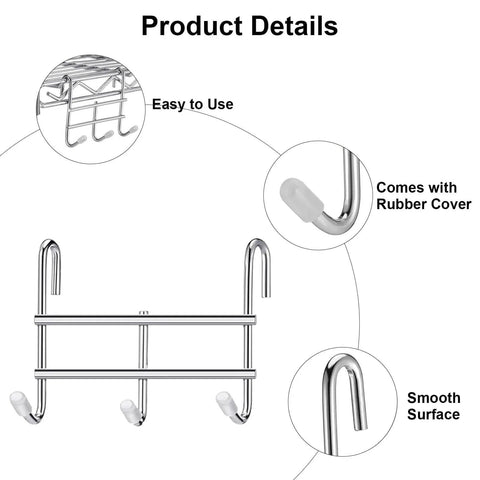 Hooks for Wire Shelving, Multi-Purpose Durable Hanging Wire Shelving Hooks with Rubber Cover for Wall Grid Panels close-up