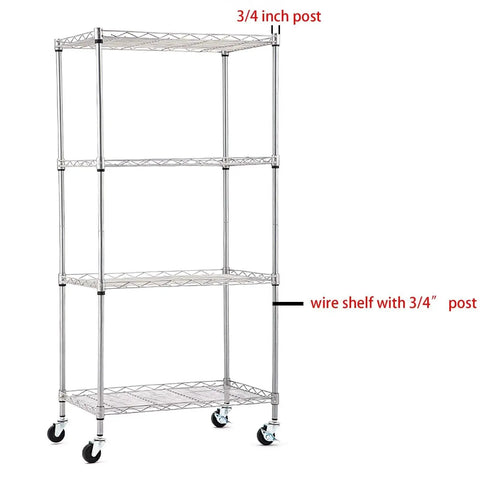 Wire shelving with Two Inch Rubber Casters With One Quarter Twenty Threaded Stem For Carts And Wire Shelving NSF Listed Includes Two Locking And Two Non Locking Wheels With Combined Load Rating Of 360 Pounds For Four Wheels