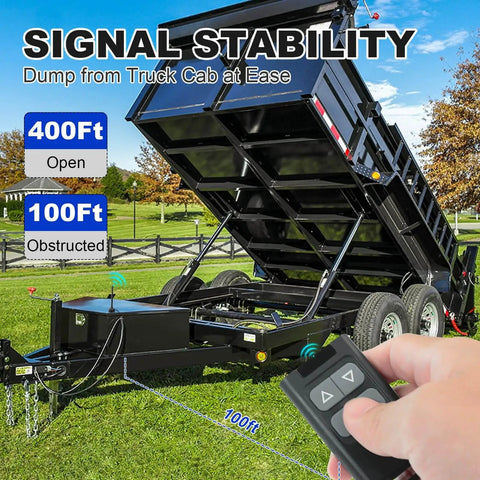 Trailer Remote wireless dump trailer remote control kit 100ft Range π...