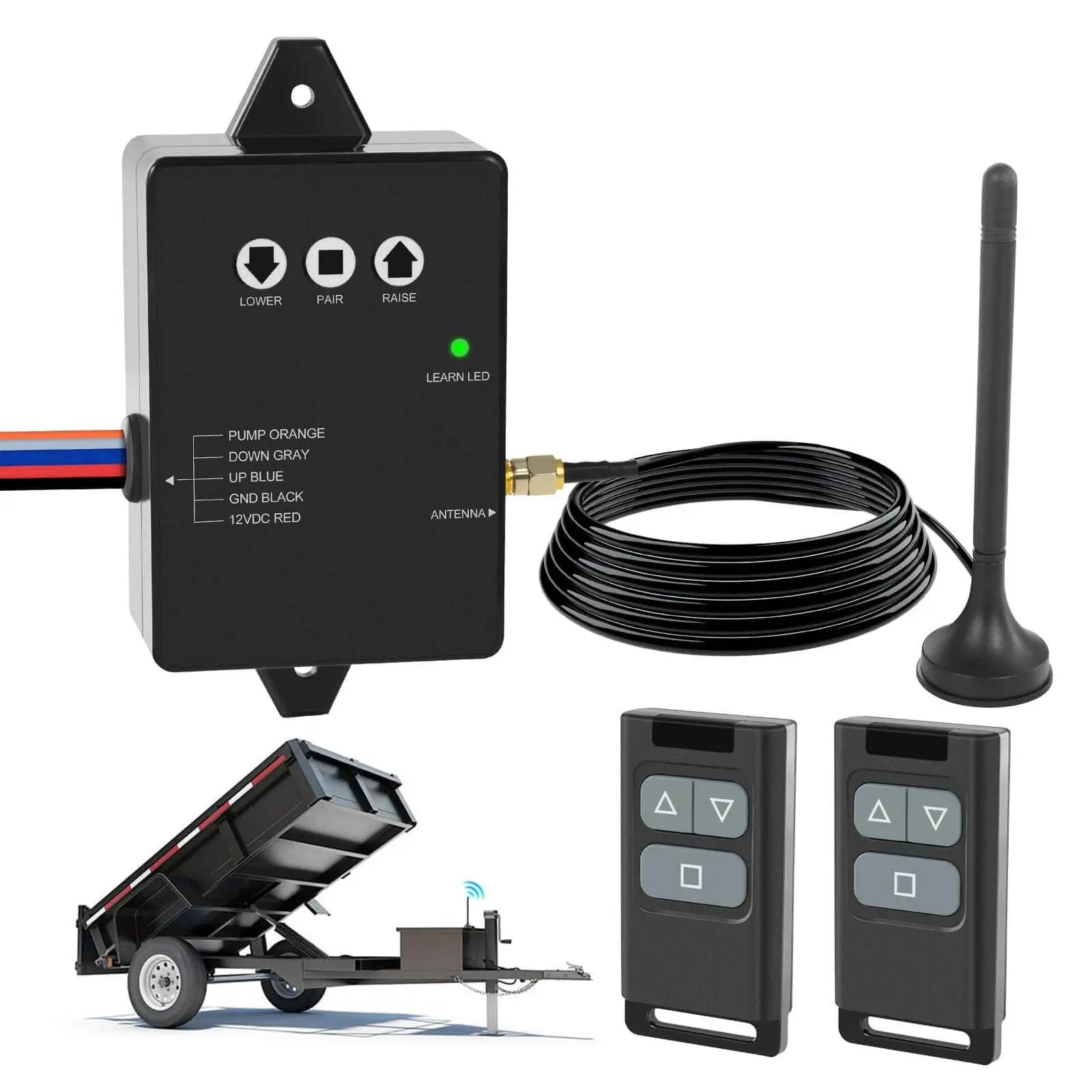 wireless dump trailer remote control kit 100ft Range 🍁...
