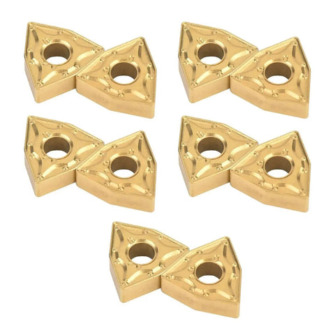 10 Pack WNMG432 Carbide Inserts For CNC Lathe Turning Tools Replacement In Tool Holders Beefy, Heavy Duty Coated Inserts
