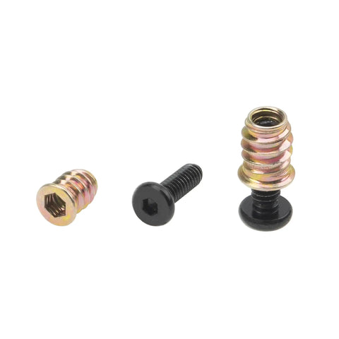 Durable Wood Furniture Screw In Nuts Set By Rrina 28 Sets Includes 1/4-20 Threaded Inserts 19/32 Inch Long And 1/4-20 Screws 25/32 Inch Long