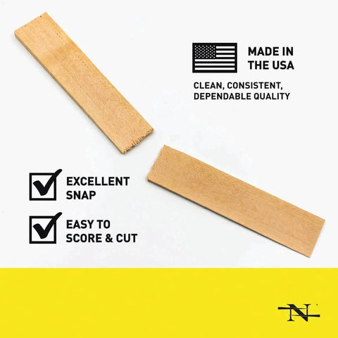 Wood Snapping Shim CSH12/42/12/48 B 3/8 x 1-3/8 x 12 In 42-Pack Shims made in USA with excellent snap quality