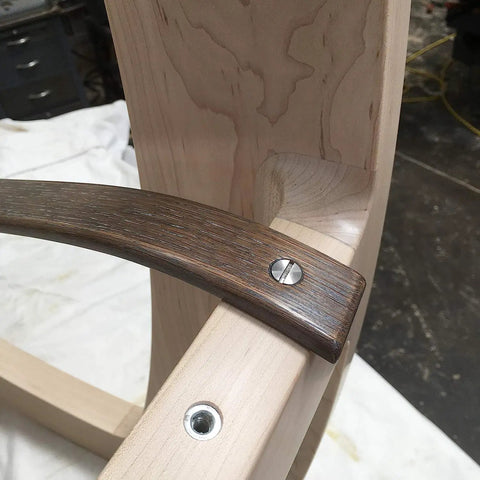 Installed Beefy Steel Threaded Inserts With Hex Drive And Sealing Collar For All Wood Substrates, 8-32 Internal Thread, 8mm Diameter