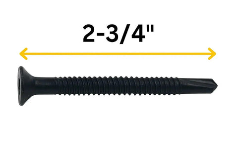 Heavy Duty Wood To Metal Self Drilling Tek Screws With Torx T27 Star Drive For Flatbeds Trailers Decks And Secure Wood To Steel Pack Of Three Hundred BCP1249 By BCP Fasteners, 2-3/4 inch side view