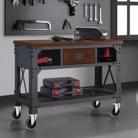 Work table on 4 Inch Stem Caster Wheels Set Of 4 Heavy Duty TPR Replacement Casters For Utility Carts Mop Buckets Grills And More With Seven Sixteenth Inch Stem Diameter And Nineteen Thirty Second Inch Socket For Easy Installation And Smooth Rolling.