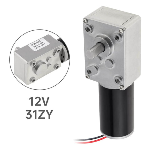✝️ Worm Gear Reducer 8 mm Shaft Size 1-Pack 12V Worm Gear Motor with strong housing and smooth gear mesh for industrial systems