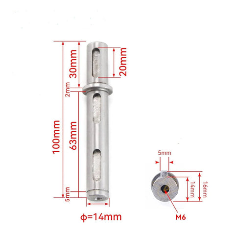 ✝️ Worm Gear Reducer 14 mm Shaft Size 1-Pack Output Shaft Diameter 14Mm for Rotary Equipment with dimensions and measurements
