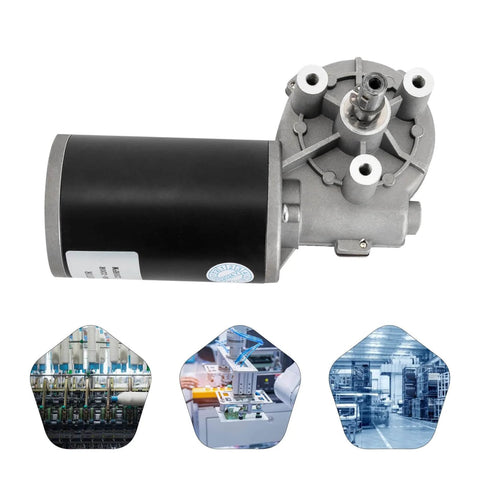 Worm Gear Reducer 63 mm Shaft Size 87 lb Load Capacity 1-Pack Reduction Motor 24V 220 for Industrial Use