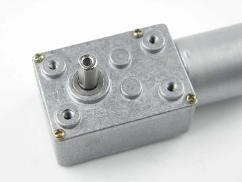 Close-up of ✝️ Worm Gear Reducer 6 mm Shaft Size 1-Pack 370Wg Worm Gear Electric showing strong housing and metal shaft