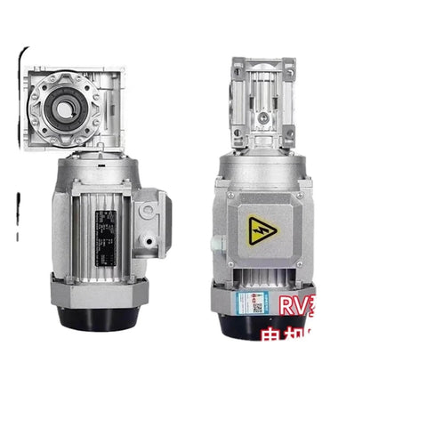 Front and side view of ✝️ Worm Gear Reducer 1-Pack Gearbox Nmrv 063 Worm for rotary equipment in industrial systems.