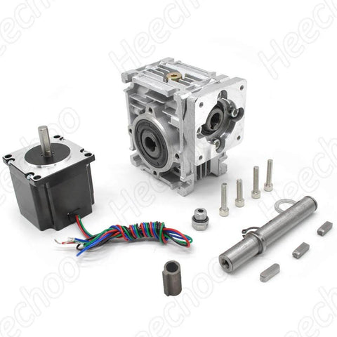 Worm Gear Reducer 53 mm Shaft Size 1-Pack Worm Gear Nema23 Stepper for Rotary Equipment and Power Transmission components