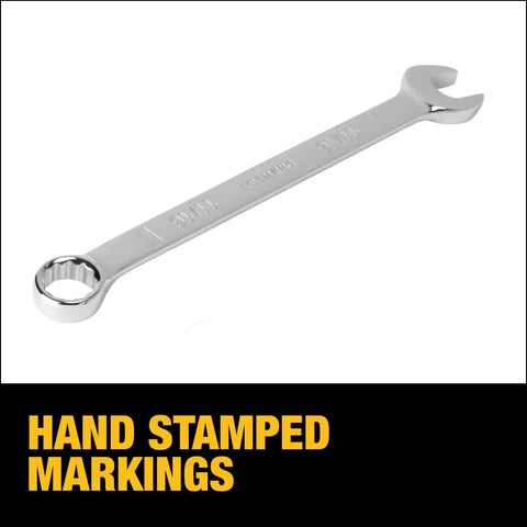 Pro Grade Mechanic Tool Set With Case By DeWalt, wrench with hand stamped markings, part of 168 Piece Socket Set, chrome finish