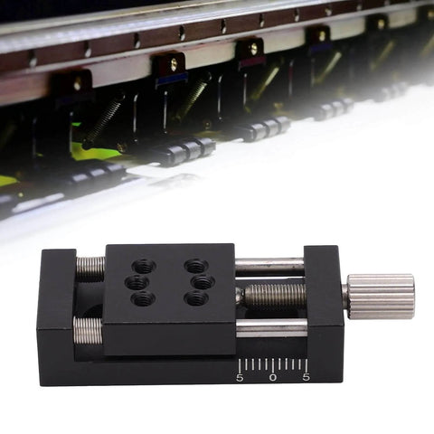 X-Axis Mini Linear Rail Stage Actuator High Precision Adjustable 10mm Stroke Aluminum Alloy Sliding Table with Manual Fine Tune