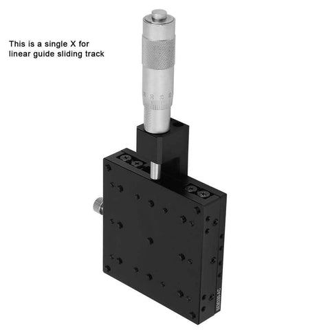 X Axis Manual Precision Linear Stage 80x80mm Micrometer Fine-Tuning Cross Roller Linear Stages Translation Displacement Platform
