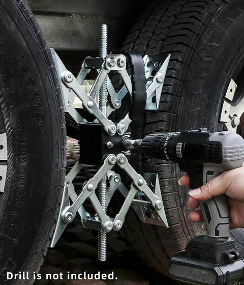 X Shaped RV Stabilizer Wheel Chock For Dual Axle Travel Trailers And Campers With Drill Adjust, Reduces Sway, Quick Install