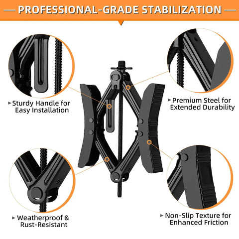 Durable X Shaped RV Tire Stabilizer For Dual Axle Travel Trailers And Campers OULEME Anti Move Wheel Wedge Universal Fit