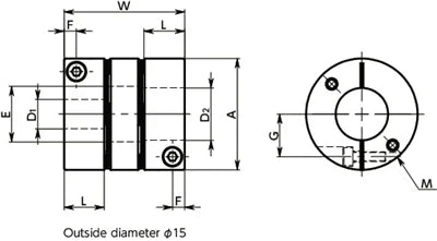 XHW-27C-5-12 NBK Made In Japan Flexible Shaft CNC Coupling -Pack of One - VXB Ball Bearings