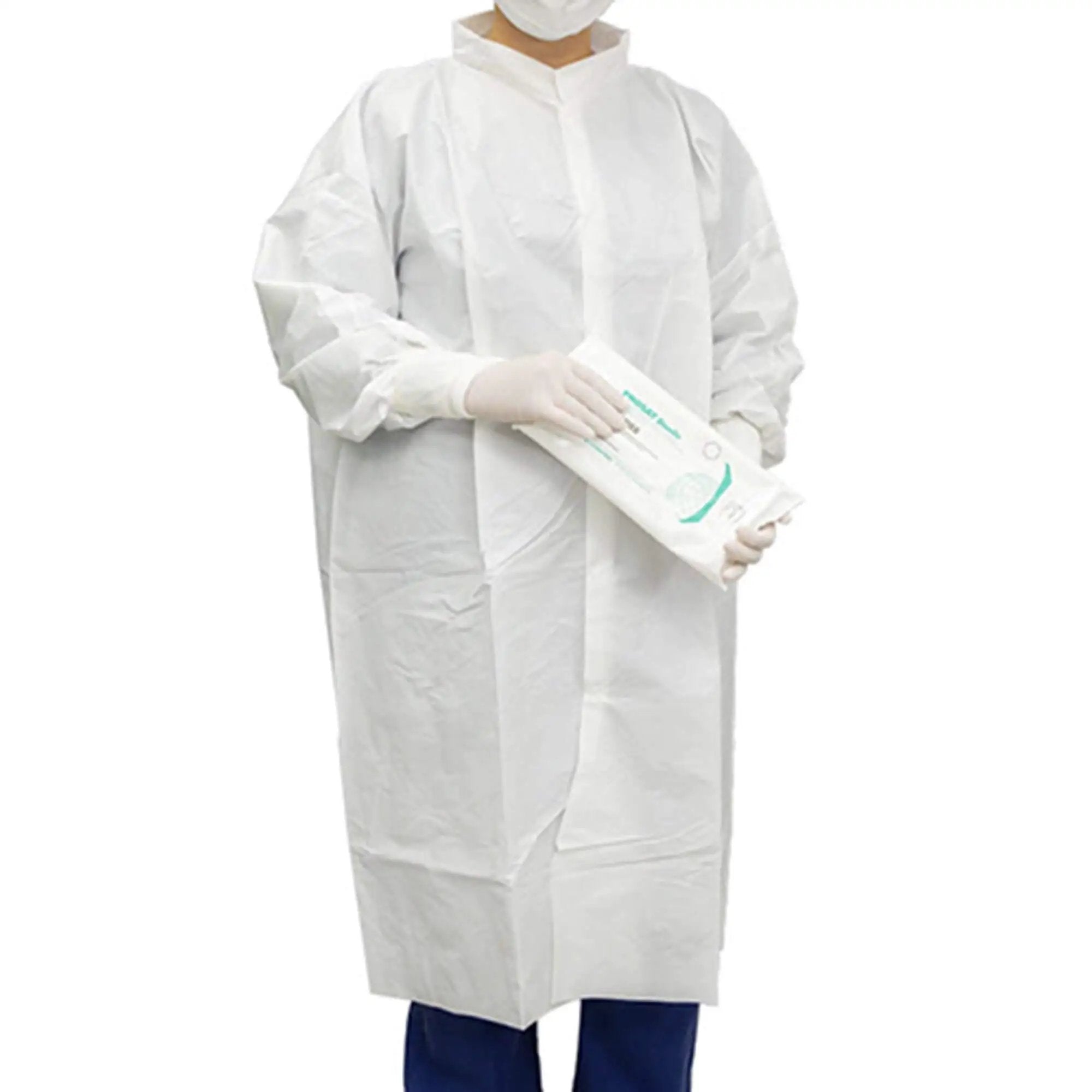 Adult Disposable Cleanroom Lab Coat White X Large 10 C...