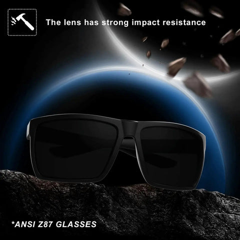 XL Wide Fit Z87 Sunglasses for Large Heads Men Women TR90 Ultralight UV400 Lenses with impact-resistant frame in outer space theme