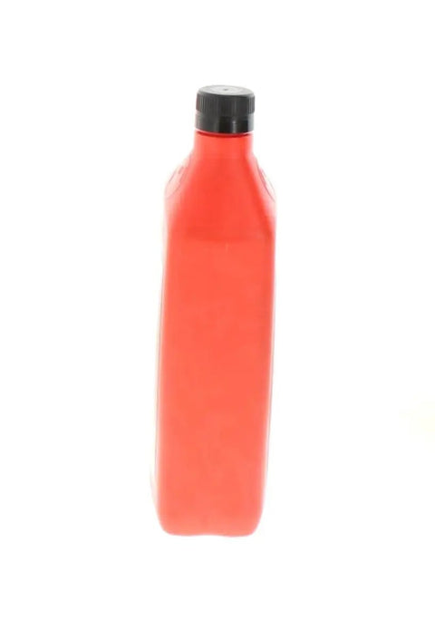 Red bottle of XT11QDC Transmission Fluid For Smooth Shifts And Top Notch Drivetrain Protection with black cap, front view.