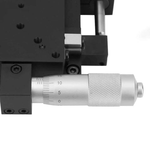Close-up of ✝️ Linear Stages, XY axis Manual Fine-Tuning Cross Roller Precision Linear Stages 100 * 100 * 40mm for CNC axis motion