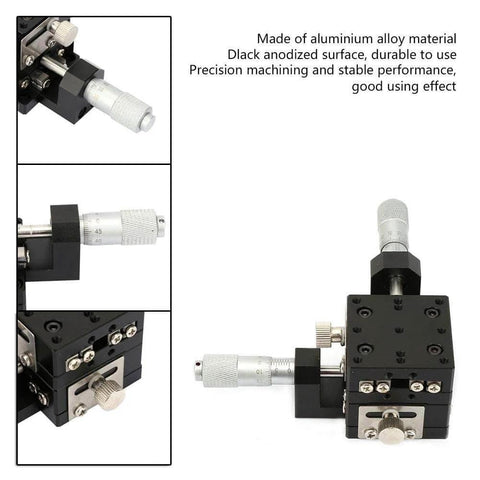 ✝️ XY Linear Stage, SEMY40-AC Micrometer Manual Precision Linear Translation Stage with micrometer, anodized black finish.