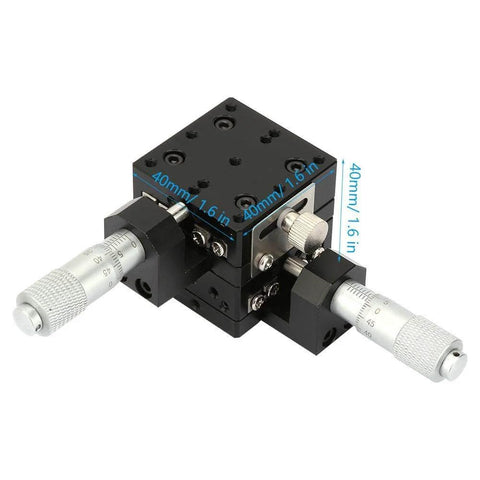 ✝️ XY Linear Stage, SEMY40-AC Micrometer Manual Precision Linear Translation Stage Displacement Trimming Bearing, 40x40x40mm