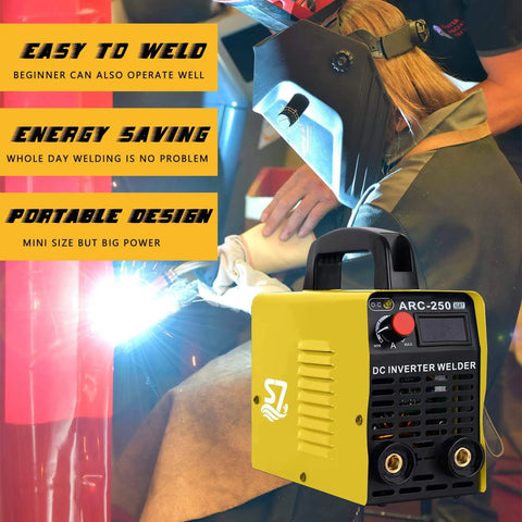 Beginner Friendly 110V Arc Welder With LCD Display And 200 Amp Power For DIY Projects And Small Shops Compatible With AWS E6013 E7018 E7014 And E6011 Electrodes Works With One Sixteenth To One Eighth Inch Electrodes Energy Efficient