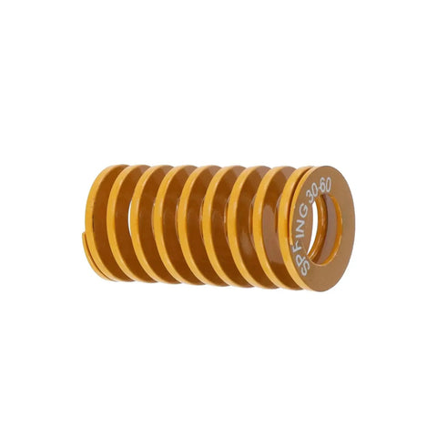 Six Pack Yellow Light Load Compression Springs For 3D Printer Molds And Die Presses 30mm Outer Diameter 60mm Free Length