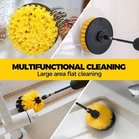 6Pack Drill Brush Power Scrubber Cleaning Brush Extended Long Attachment Set All Purpose Drill Scrub Brushes Kit for sink and tub