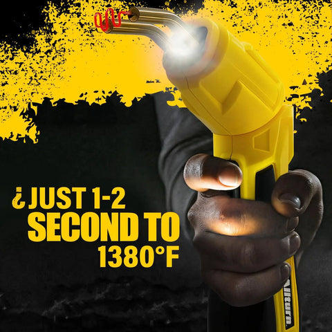 Yellow Allturn 2 In 1 Plastic Welder Kit For Car Bumpers And Plastic Repairs with fast heat tool reaching 1380°F in seconds